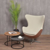 Кресло EGG STYLE CHAIR коричневый, белый, экокожа