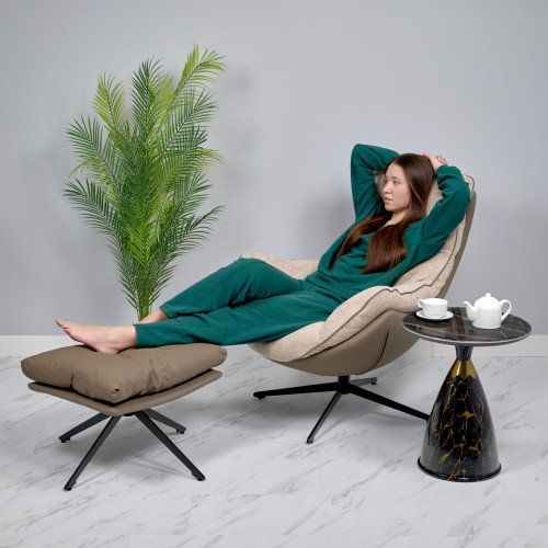 Оттоманка HUG латте, экокожа от Bradexhome