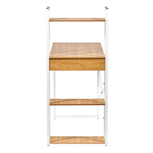 Стол письменный с полками Frame 100x45x110 см, светлое дерево, белый от Bradexhome
