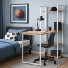 Стол письменный с полками Frame 100x45x110 см, светлое дерево, белый от Bradexhome