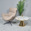 Кофейный столик Atlant диам.80см x 45см, золотой, металл, керамика от Bradexhome