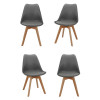 Комплект из 4-х стульев Eames Bon серый от Bradexhome