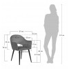 Стул Bruno белый, искусственный мех от Bradexhome