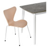 Стул Seven Style пудровый с белыми ножками от Bradexhome