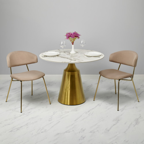 Стул Elle латте с золотыми ножками RF 0780 от Bradexhome