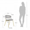 Стул Elle серый с золотыми ножками RF 0781 от Bradexhome
