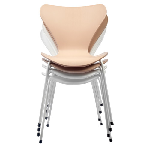 Стул Seven Style пудровый с белыми ножками от Bradexhome