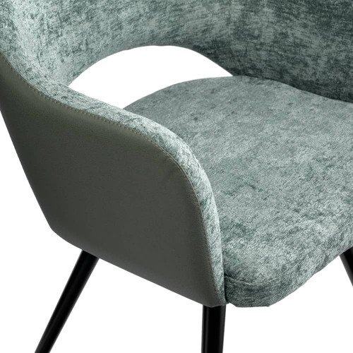 Стул Bruno зелёный шенилл с экокожей с поворотным механизмом от Bradexhome