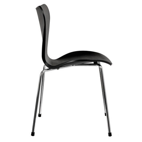 Стул Seven Style чёрный с хромированными ножками от Bradexhome