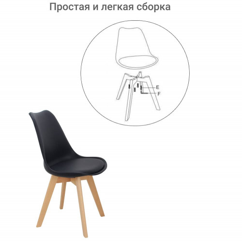 Комплект из 2-х стульев Eames Bon чёрный от Bradexhome