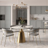 Комплект из 2-х стульев Turin серый, золотые ножки от Bradexhome