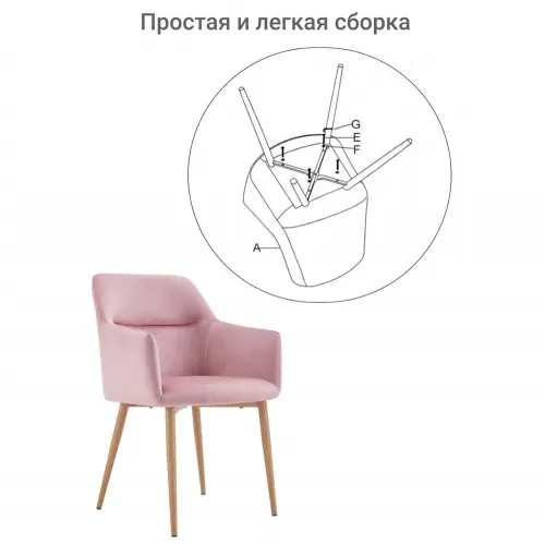 Стул Rome пудровый от Bradexhome