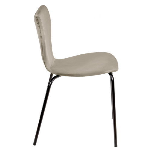 Комплект из 2-х стульев Seven Style латте велюр с чёрными ножками от Bradexhome