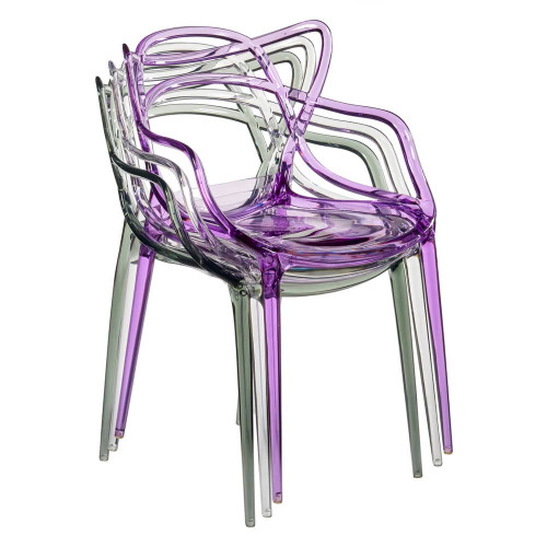 Стул Masters прозрачный сиреневый от Bradexhome