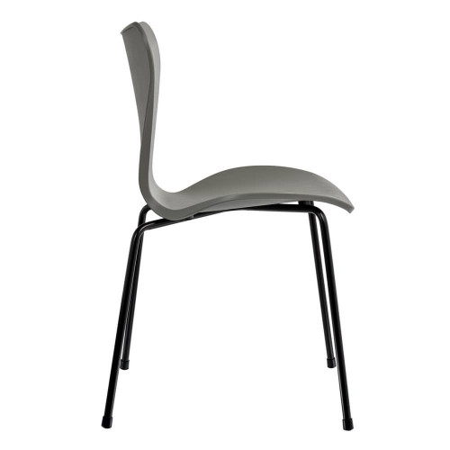 Комплект из 4-х стульев Seven Style серый с чёрными ножками от Bradexhome