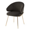 Стул-полукресло Emil графит с золотыми ножками от Bradexhome