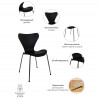 Комплект из 2-х стульев Seven Style чёрный с хромированными ножками от Bradexhome