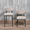 Стул полубарный Lucas 2 латте шенилл с чёрными ножками от Bradexhome