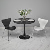 Стул Seven Style чёрный с хромированными ножками от Bradexhome
