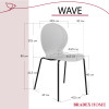 Стул Wave серый с черными ножками от Bradexhome