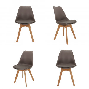 Комплект из 4-х стульев Eames Bon латте