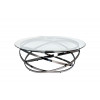 GY-CT8402BL Стол журнальный стекло прозр/темн.хром d120*40см