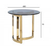 47ED-ET062GOLD Стол журнальный темн.стекло/золото d60*55см