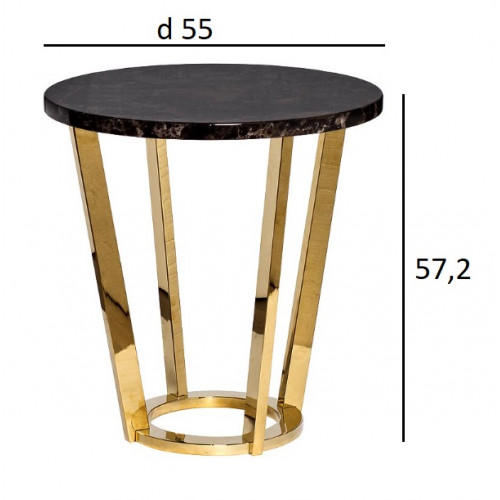 33FS-ET20C05-PG Стол журнальный Dark Emperador  d55х57,2 см