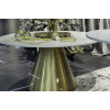 76AR-00910 Стол журнальный керамогранит белый d80*40см