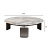 160KD-26500 Стол журнальный, мрамор Arabescato Corchia d90*28см