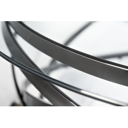GY-CT8402BL Стол журнальный стекло прозр/темн.хром d120*40см