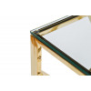 GY-ET2051214GOLD Стол журнальный прозр.стекло/золото 50*50*50см