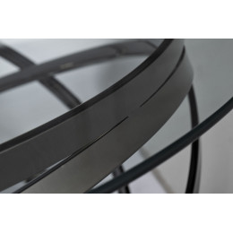GY-CT8402BL Стол журнальный стекло прозр/темн.хром d120*40см