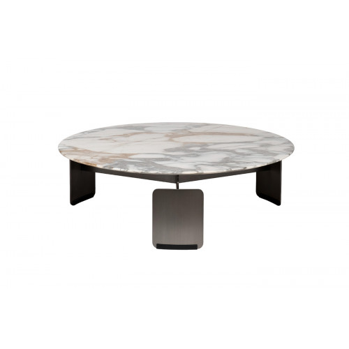 160KD-26500 Стол журнальный, мрамор Arabescato Corchia d90*28см