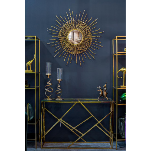 GY-CST2051214GOLD Консоль прозрачное стекло/золото30*115*78см