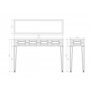 KFG045 Консоль зеркальная  120*35*80см