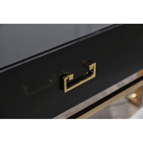 KFG058 Консоль черная 2 ящика  120*42*77см