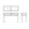 KFG058 Консоль черная 2 ящика  120*42*77см