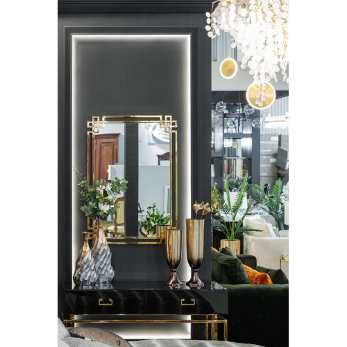 KFG058 Консоль черная 2 ящика  120*42*77см