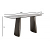 160KD-60062 Консоль, керамика Johannesburg белая 160*50*75см
