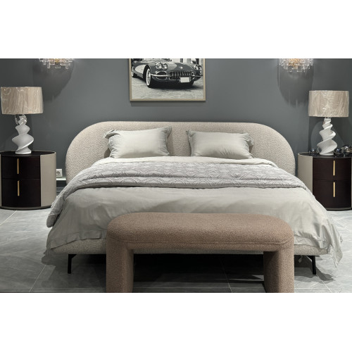 Кровать Sicilia без мех.,букле бежевая Orso BEG 240*220*87см