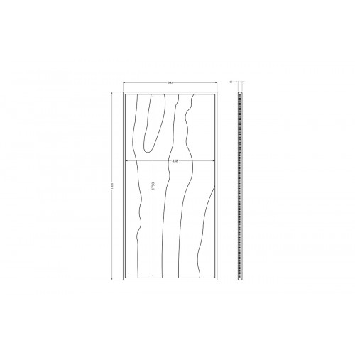 KFG207 Зеркало напольное с рисунком 90*4*180см