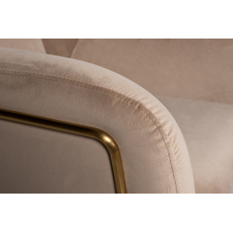 46AS-AR2976-BG Кресло велюр бежевый/мат.зол. 75*87*80см