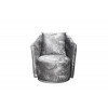 Кресло Verona вращающееся,вельвет принт листья Valdes110-SER/хром 70*77*80см