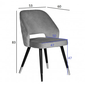 30C-1205-1 TER Стул велюр терракотовый 53*60*83см