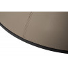 160KD-60090 Стол обеденный, мрамор Volakas, экокожа бежевая d160*75см