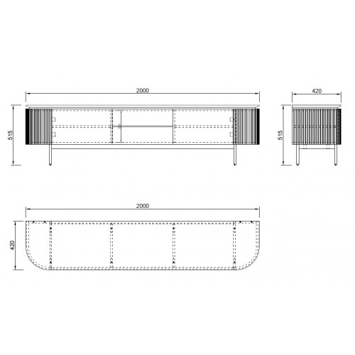 77IP-TV2072 Тумба под телевизор Scala 200*42*52см