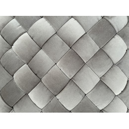 N-PUF-222 SVB Пуф плетеный, велюр светло-бежевый 60*60*30см