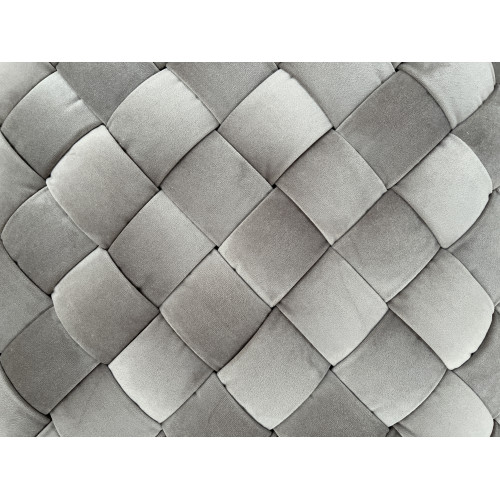 N-PUF-222 SVB Пуф плетеный, велюр светло-бежевый 60*60*30см