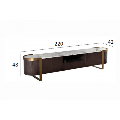 58DB-TV20047 Тумба под телевизор Sevilla 220*42*48см